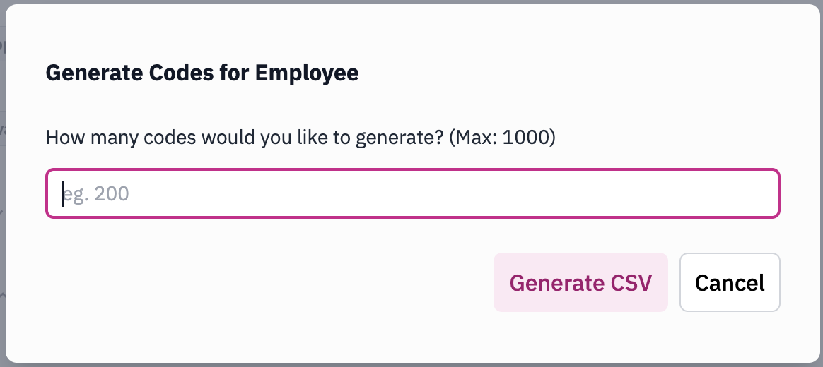 Generate Codes